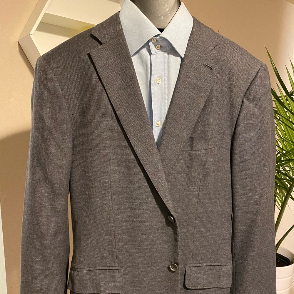 Isaia Napoli Wool blend Sport Coat In Notting Grey